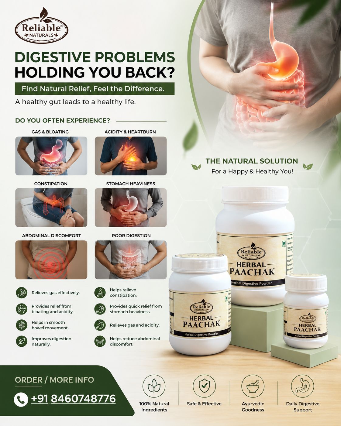 Digestive problems Herbal Paachak helps with