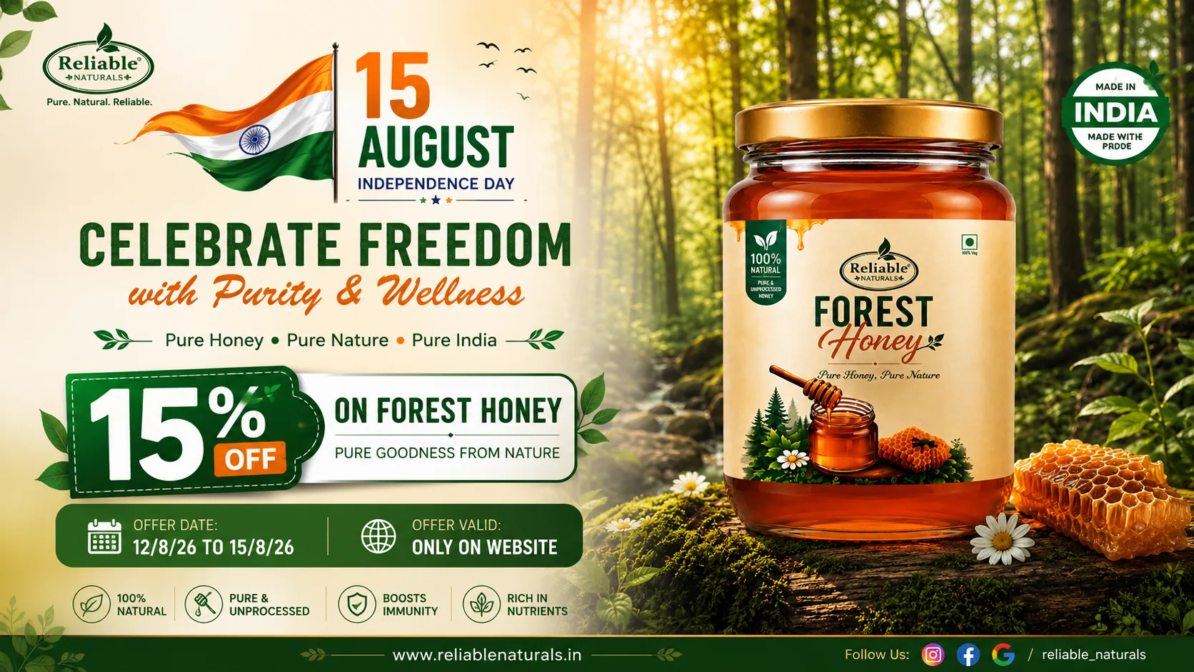 Forest Honey — Happy Independence Day, 15% off on all orders